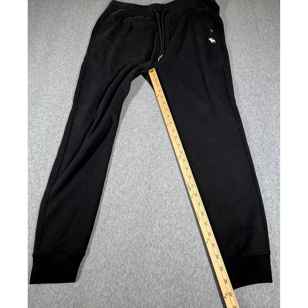 Abercrombie & Fitch Men's Soft Sweatpants‎ Cinch Black Fleece XXL 2XL NWT